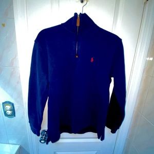 POLO Ralph Lauren turtle neck zipper dark blue Sweater